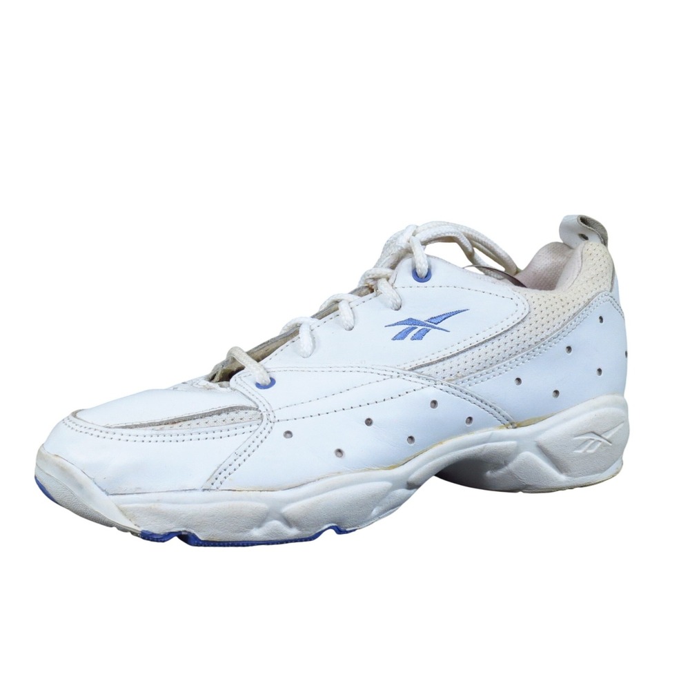 Reebok Aerostep Women Athletic Shoe Size 8 Vintage Aerobics White Blue RA506